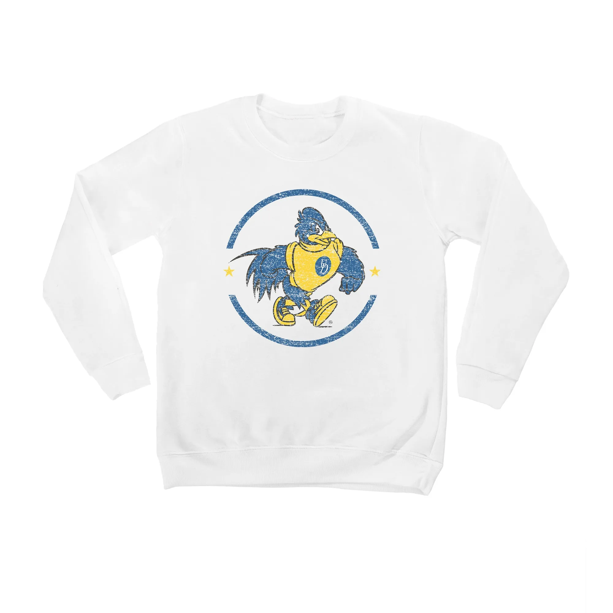 Delaware Fightin' Blue Hens Youth White End Zone Pullover Sweatshirt