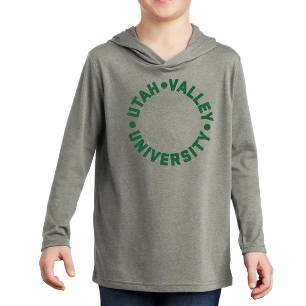 District Youth Perfect Tri Long Sleeve Hoodie - UVU Distressed