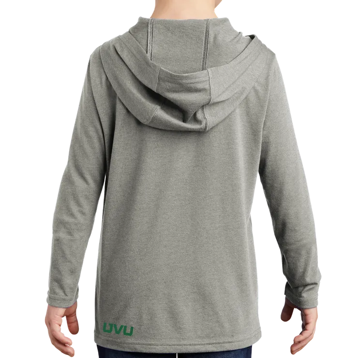 District Youth Perfect Tri Long Sleeve Hoodie - UVU Distressed