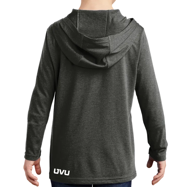 District Youth Perfect Tri Long Sleeve Hoodie - UVU Distressed