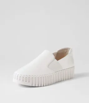 DJANGO & JULIETTE Becca White Patent Leather Sneakers