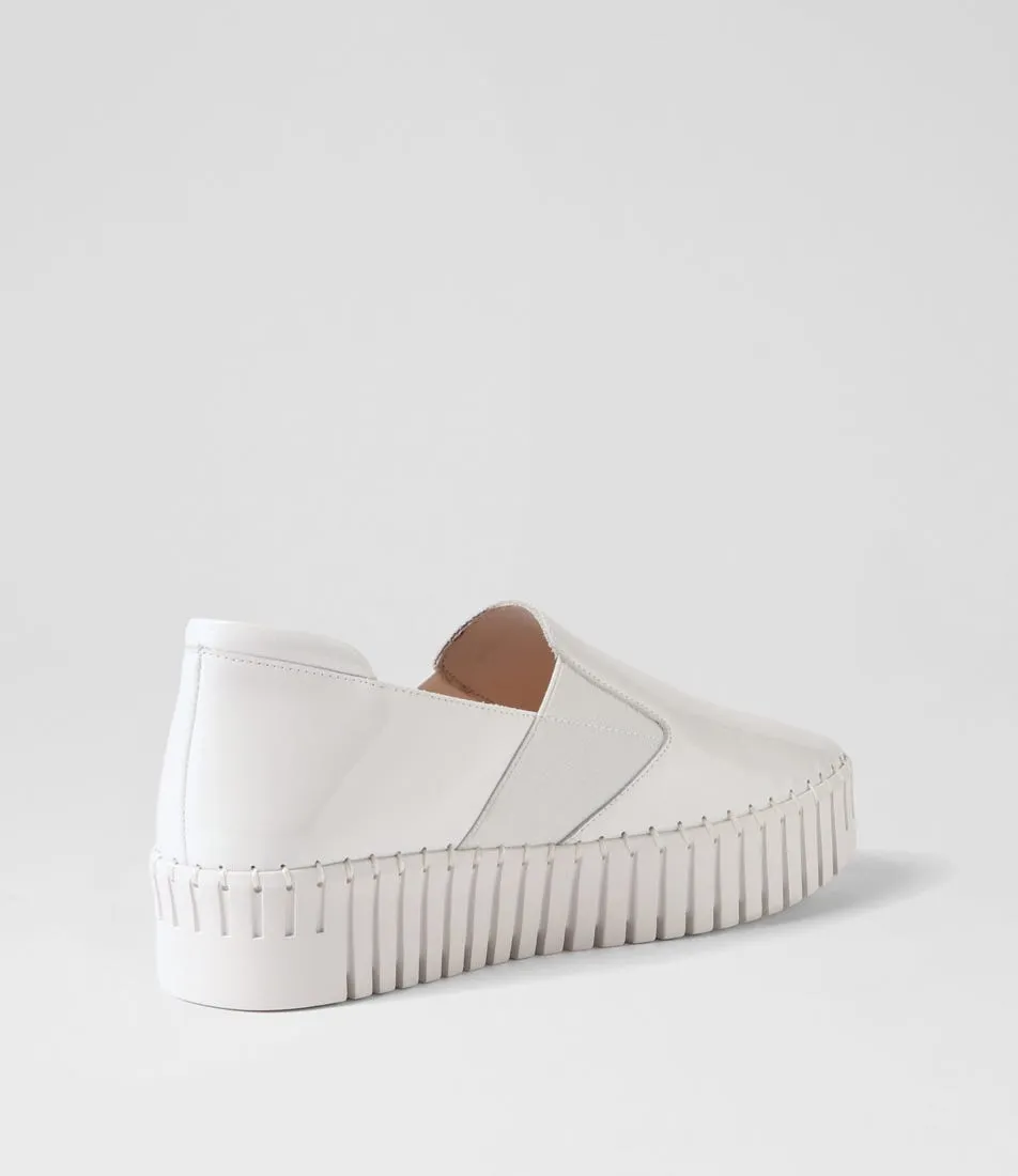 DJANGO & JULIETTE Becca White Patent Leather Sneakers