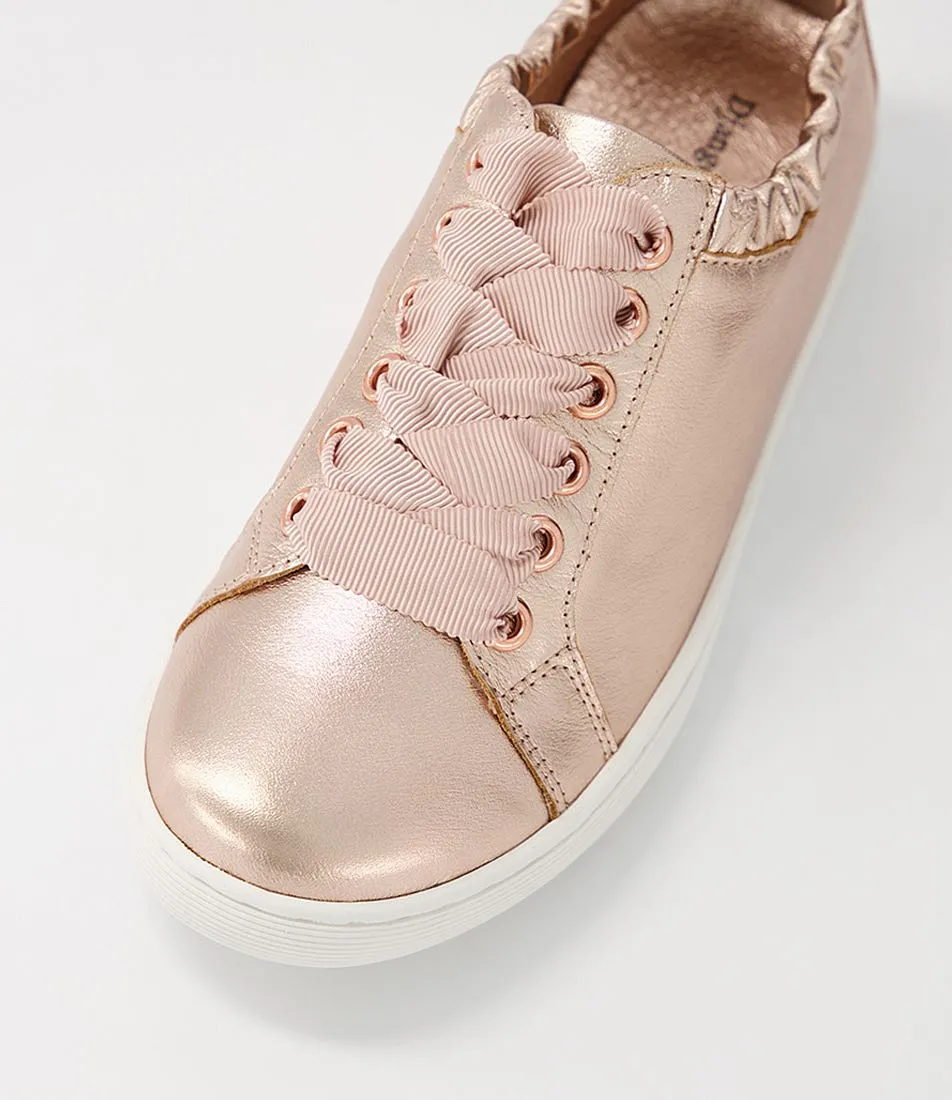 DJANGO & JULIETTE Durst Pale Rose Gold White Leather Sneakers