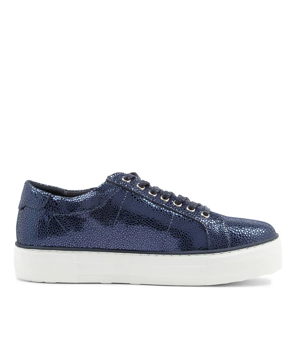 DJANGO & JULIETTE Froggy Navy Speckle Leather Sneakers