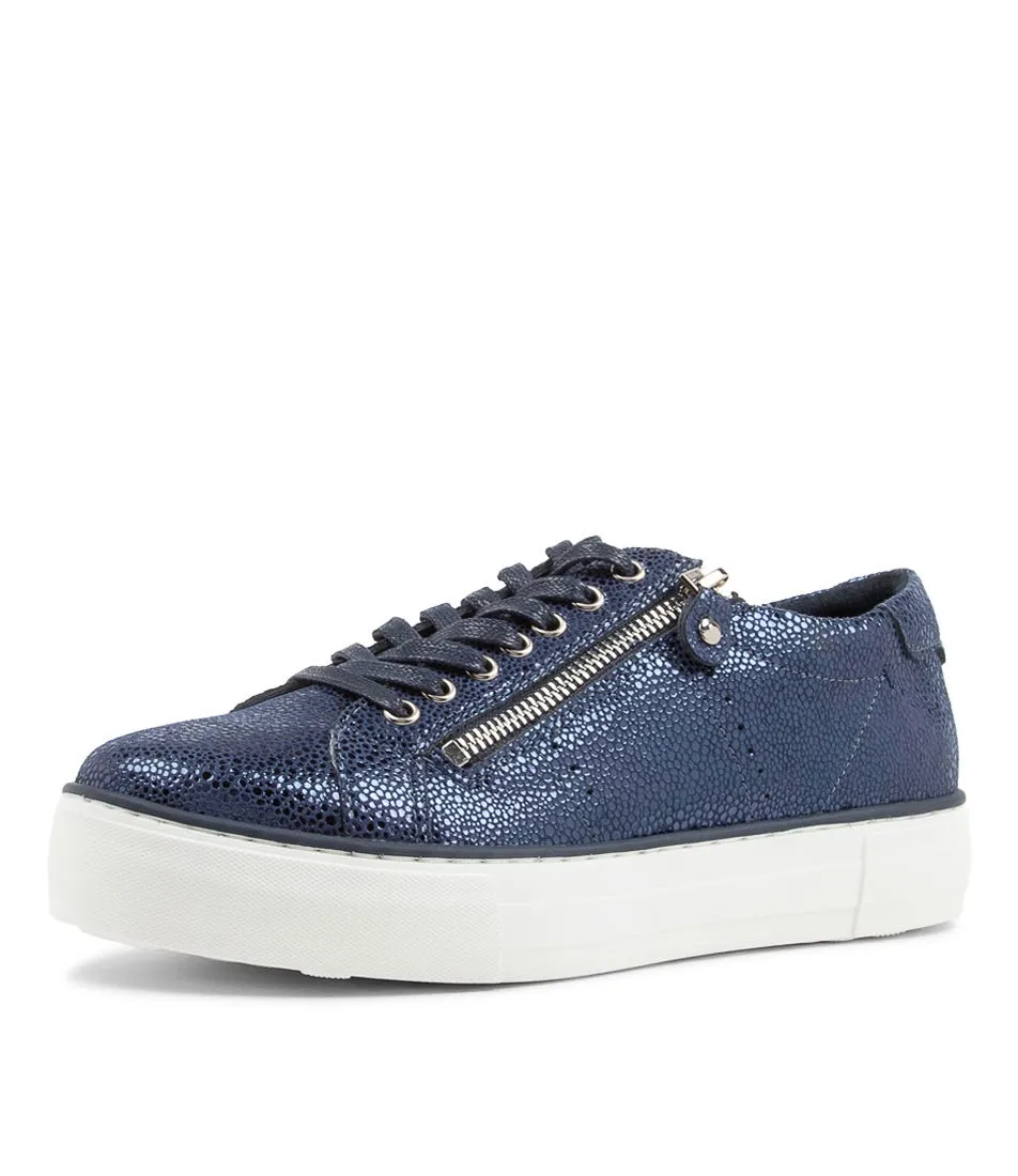 DJANGO & JULIETTE Froggy Navy Speckle Leather Sneakers