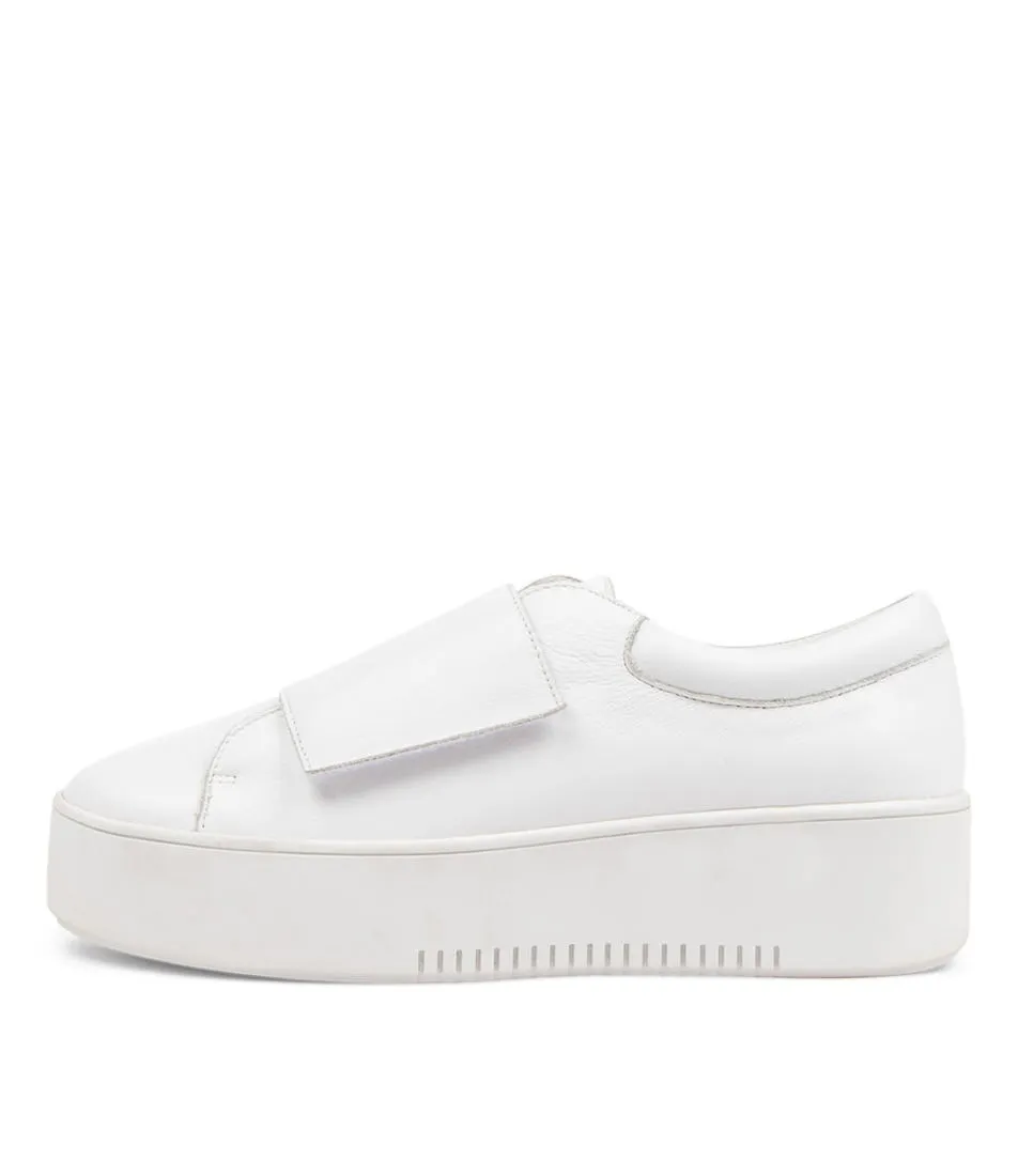 DJANGO & JULIETTE Waim White Leather Sneakers Ws