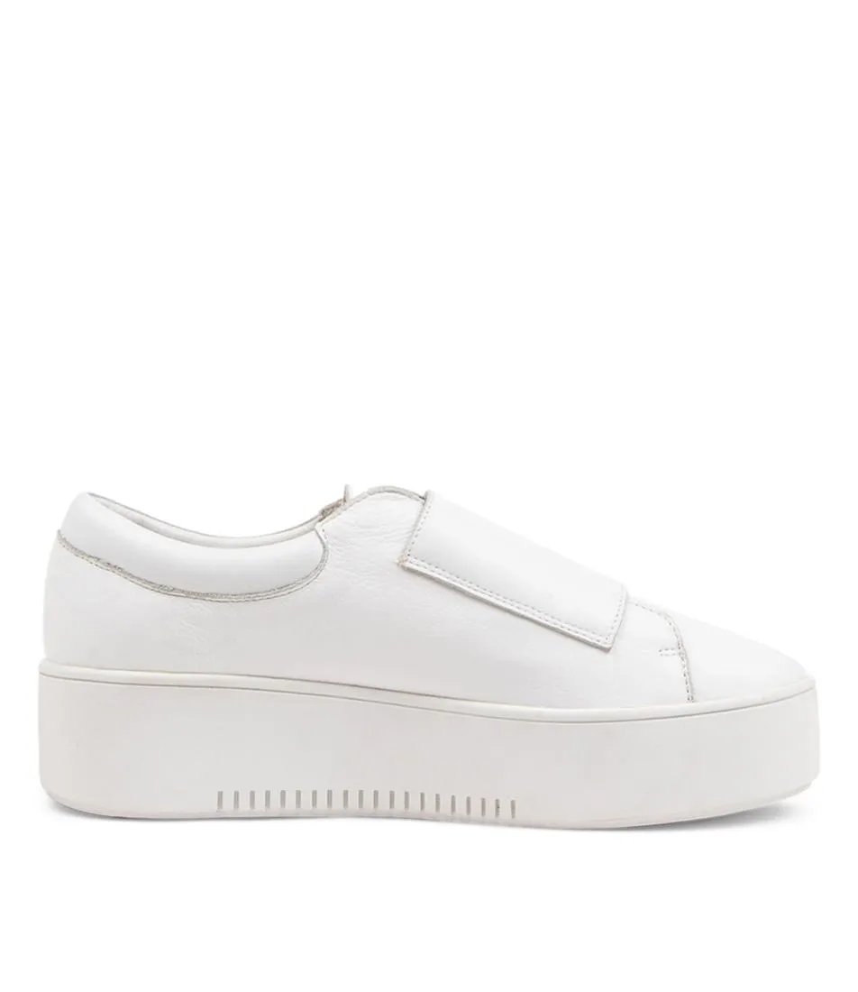 DJANGO & JULIETTE Waim White Leather Sneakers Ws