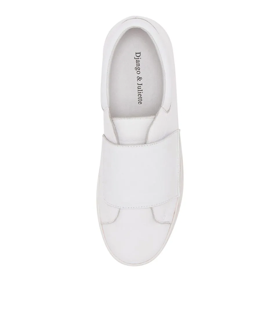 DJANGO & JULIETTE Waim White Leather Sneakers Ws