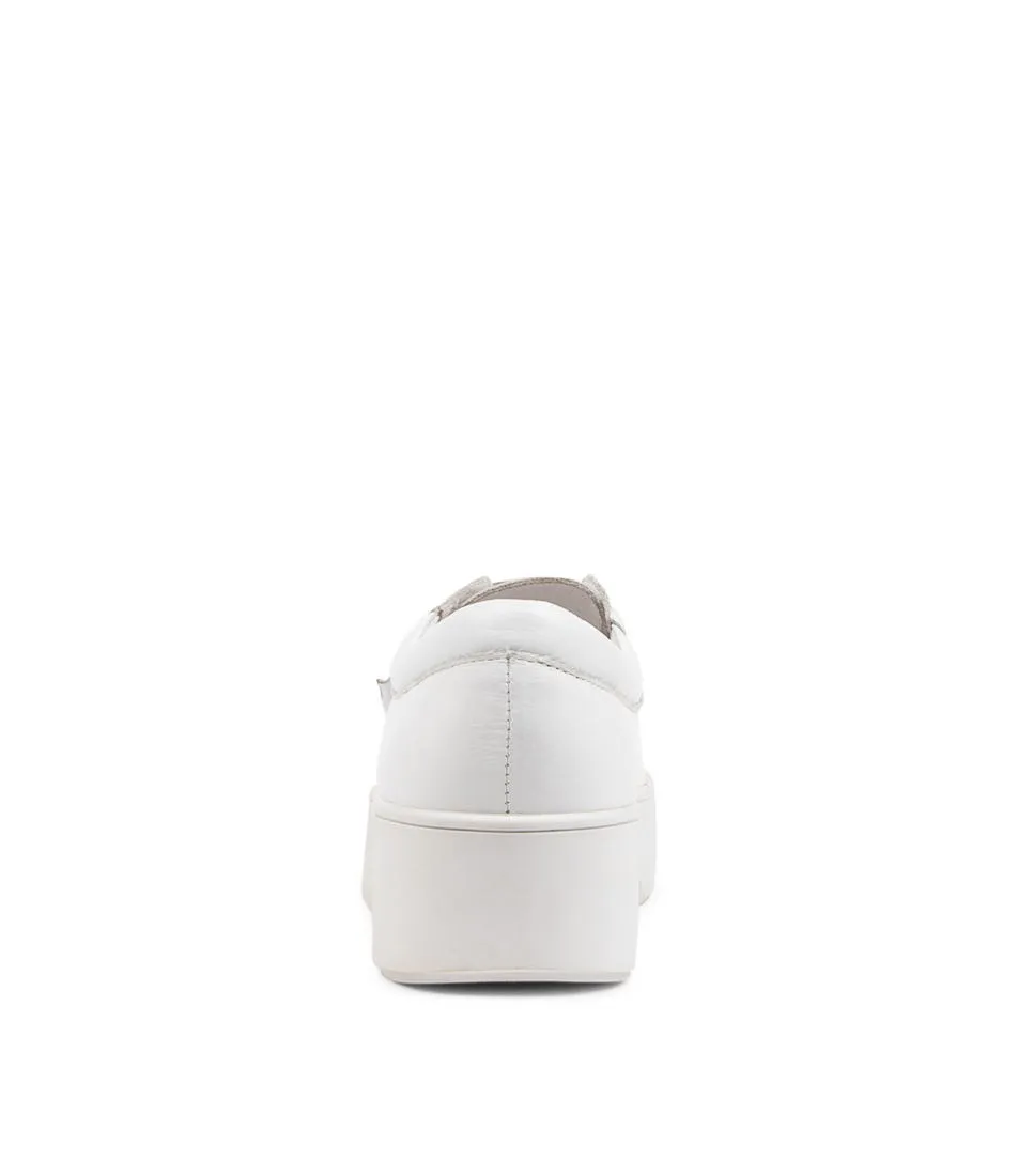 DJANGO & JULIETTE Waim White Leather Sneakers Ws