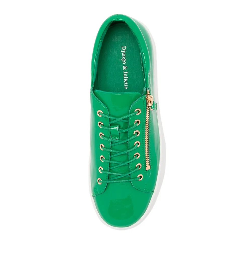 DJANGO & JULIETTE Wolfie Emerald Patent Leather Sneakers