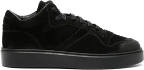 Doucal's logo-debossed suede sneakers Black