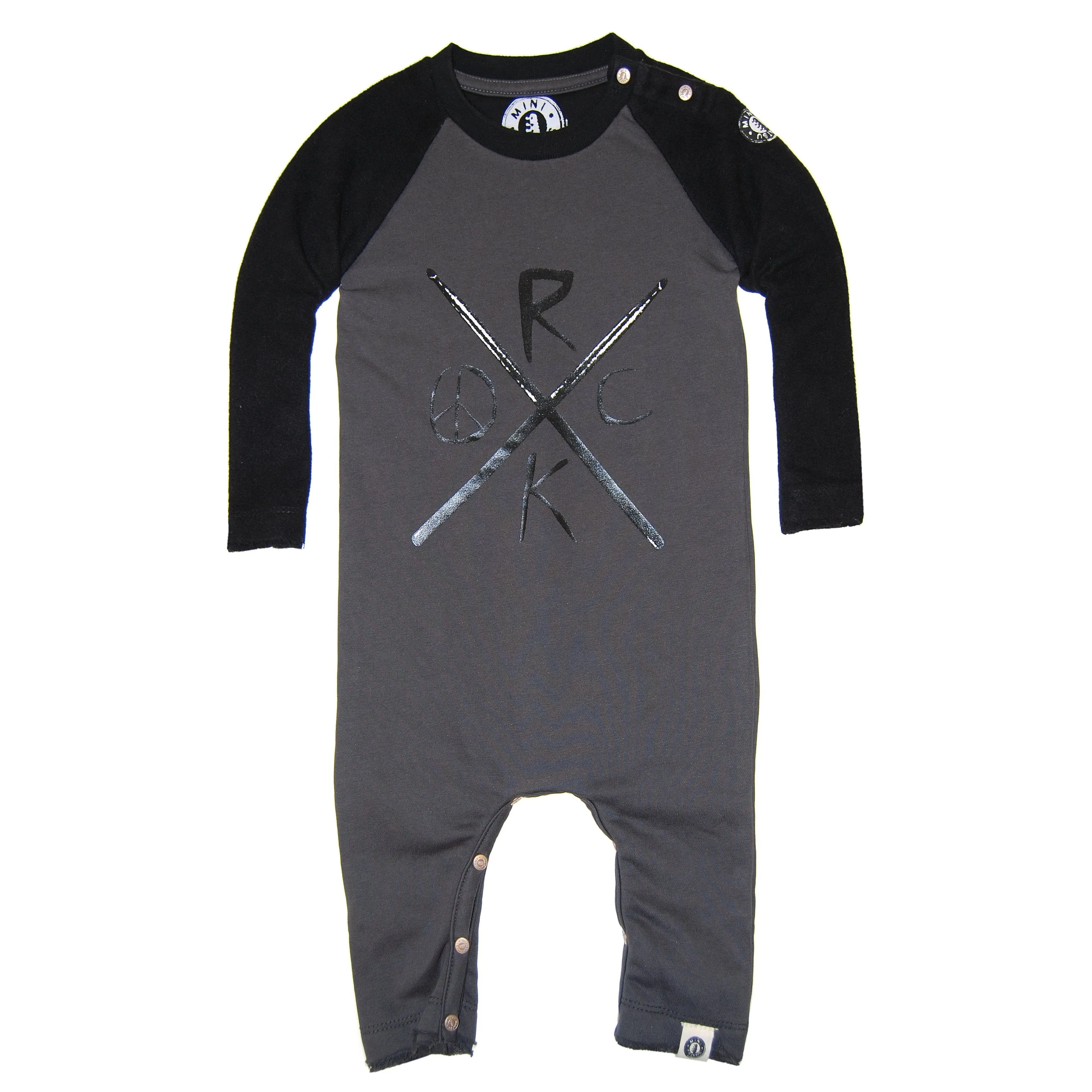 Drumsticks Sweatshirt Baby Romper by: Mini Shatsu