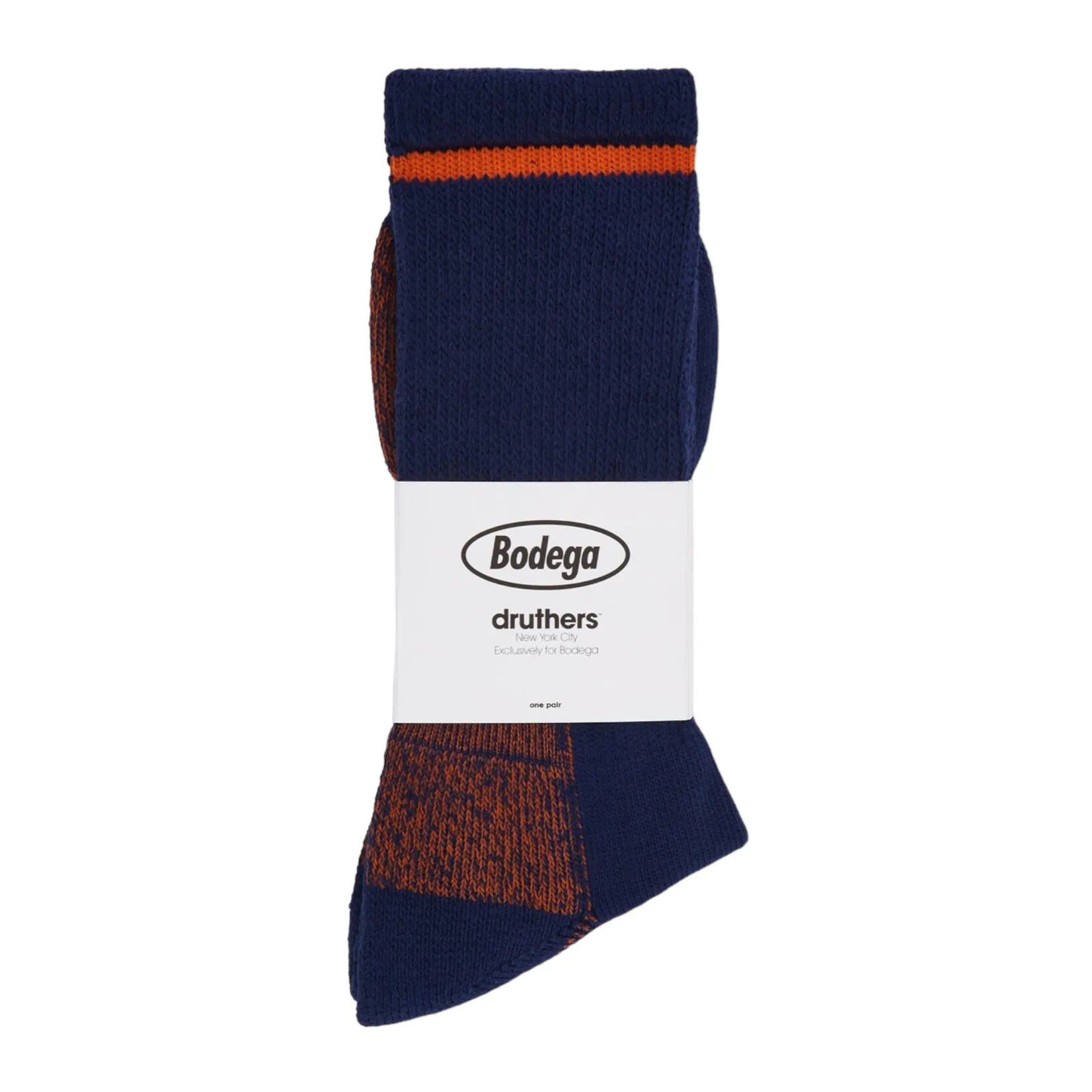 Druthers Bodega Organic Cotton Defender Boot Sock Navy