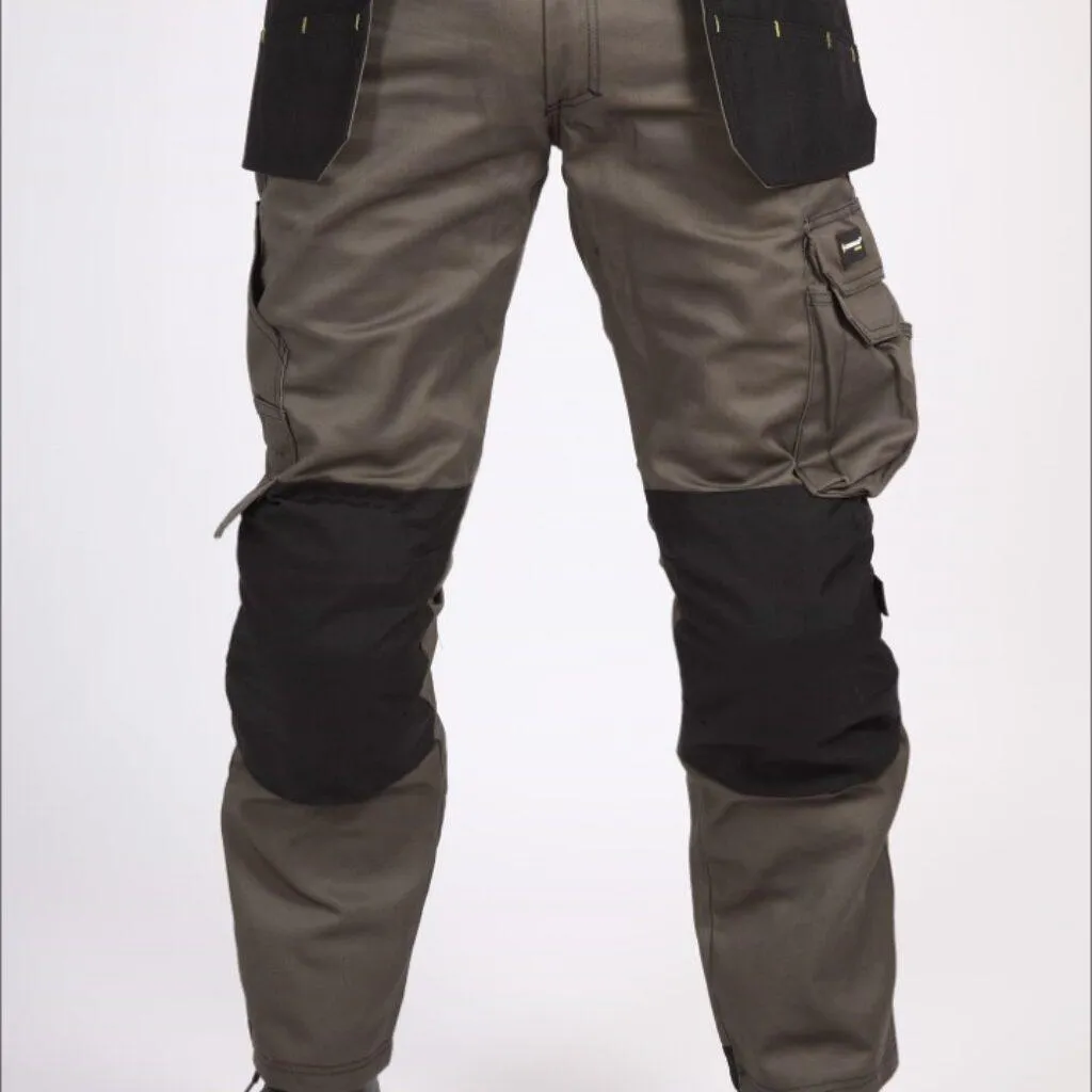 Dunlop on site trousers - Army Green/Black with back and full zip