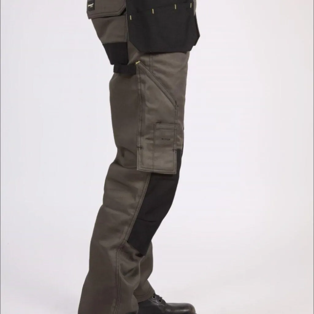 Dunlop on site trousers - Army Green/Black with back and full zip