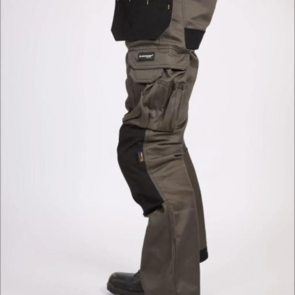 Dunlop on site trousers - Army Green/Black with back and full zip