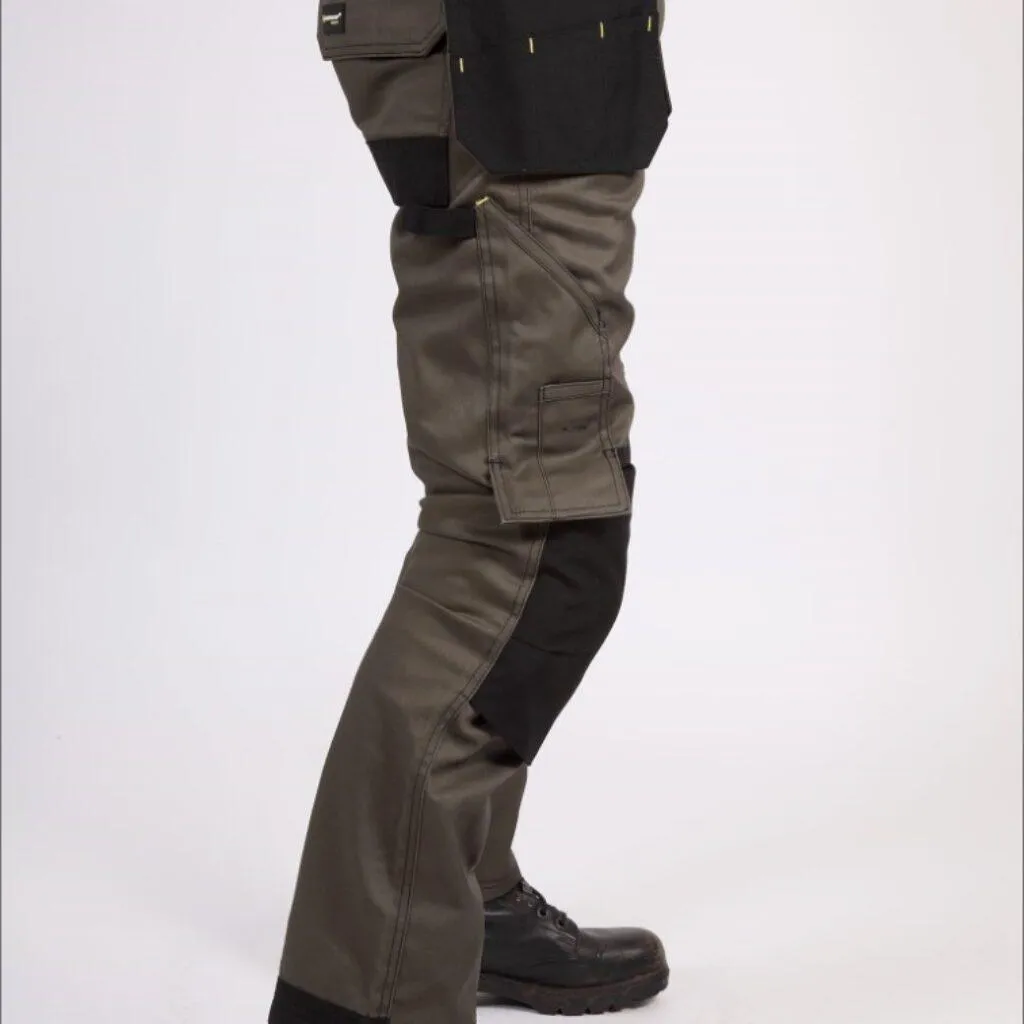 Dunlop on site trousers - Army Green/Black with back and full zip