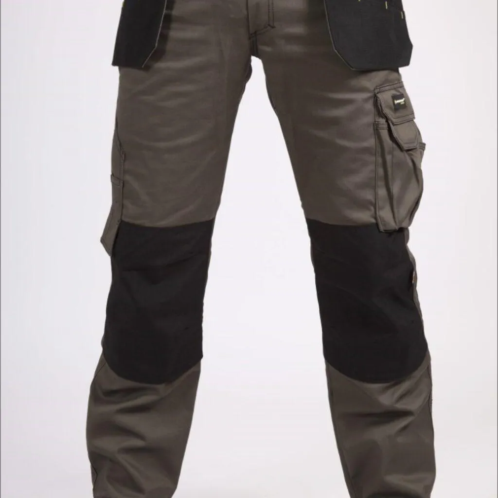 Dunlop on site trousers - Army Green/Black with back and full zip