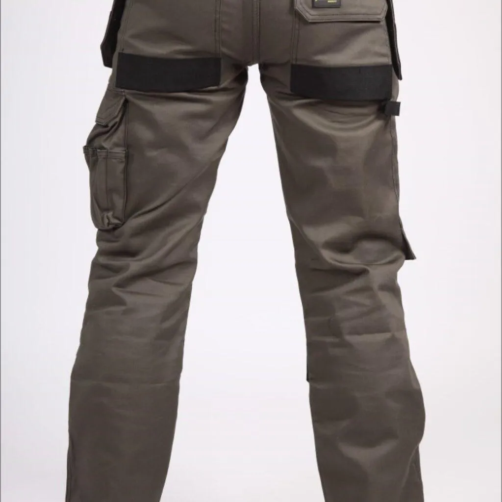 Dunlop on site trousers - Army Green/Black with back and full zip