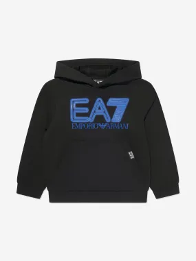 EA7 Emporio Armani Boys Large Logo Hoodie in Black