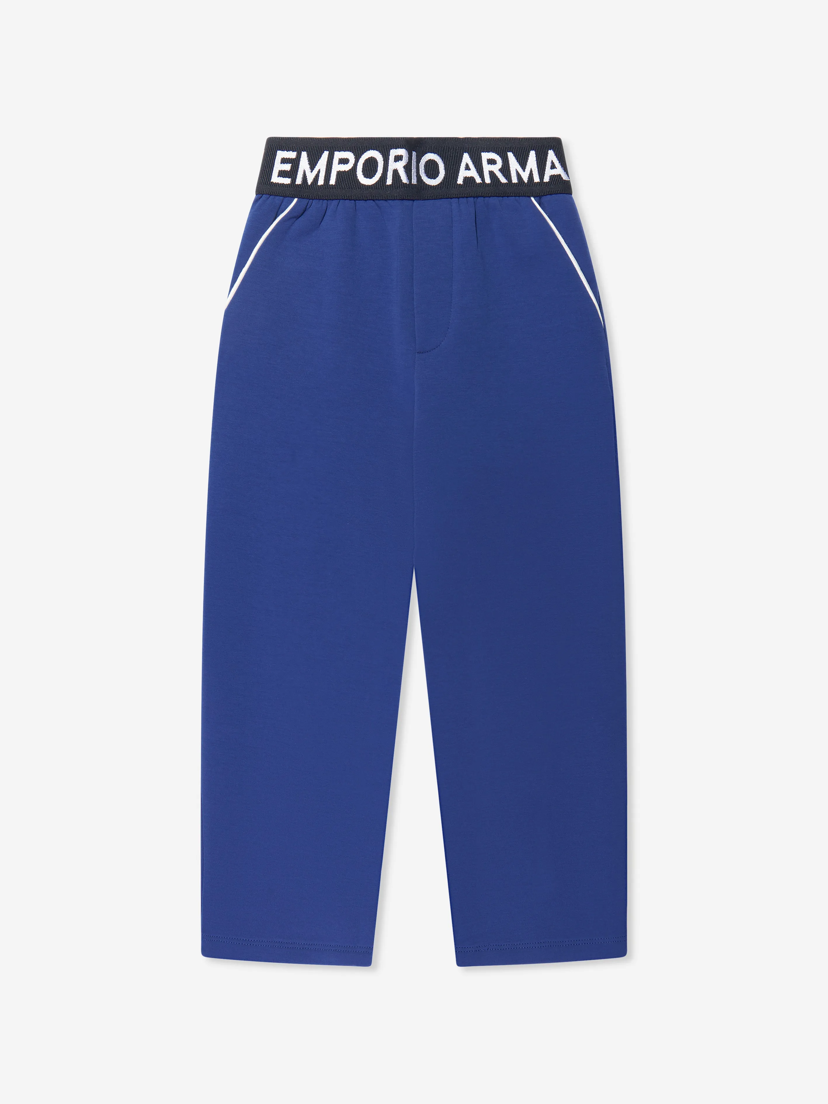 Emporio Armani Boys Logo Tape Tracksuit In Blue