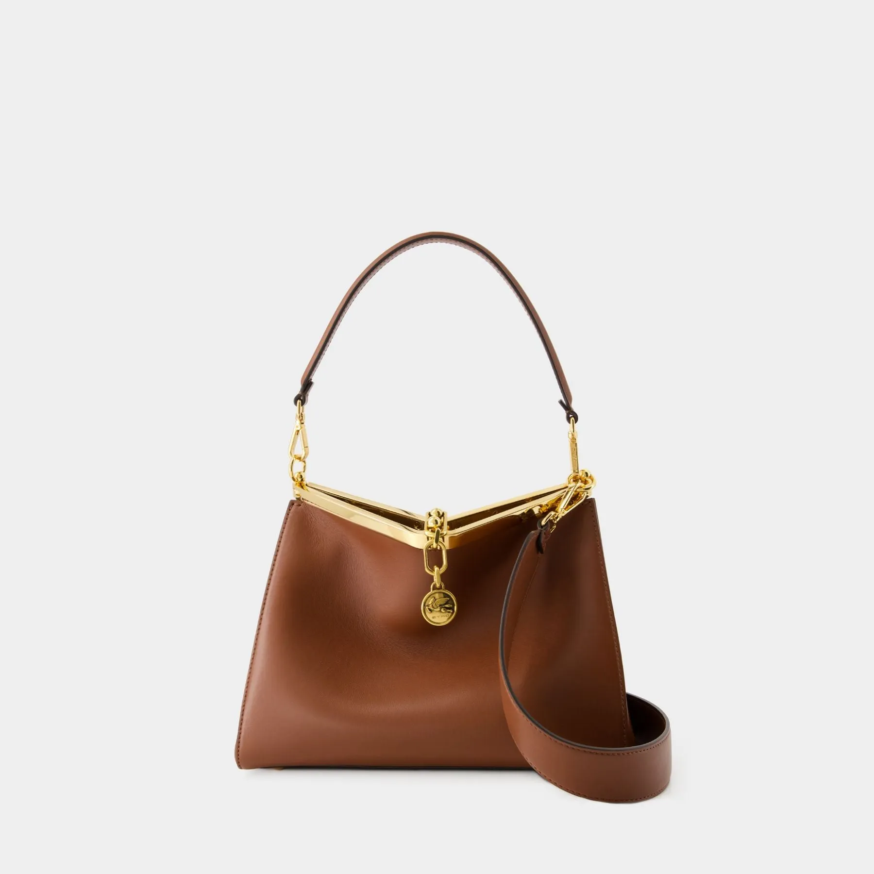 Etro  Pelle Unita Hobo Bag - Etro - Leather - Brown