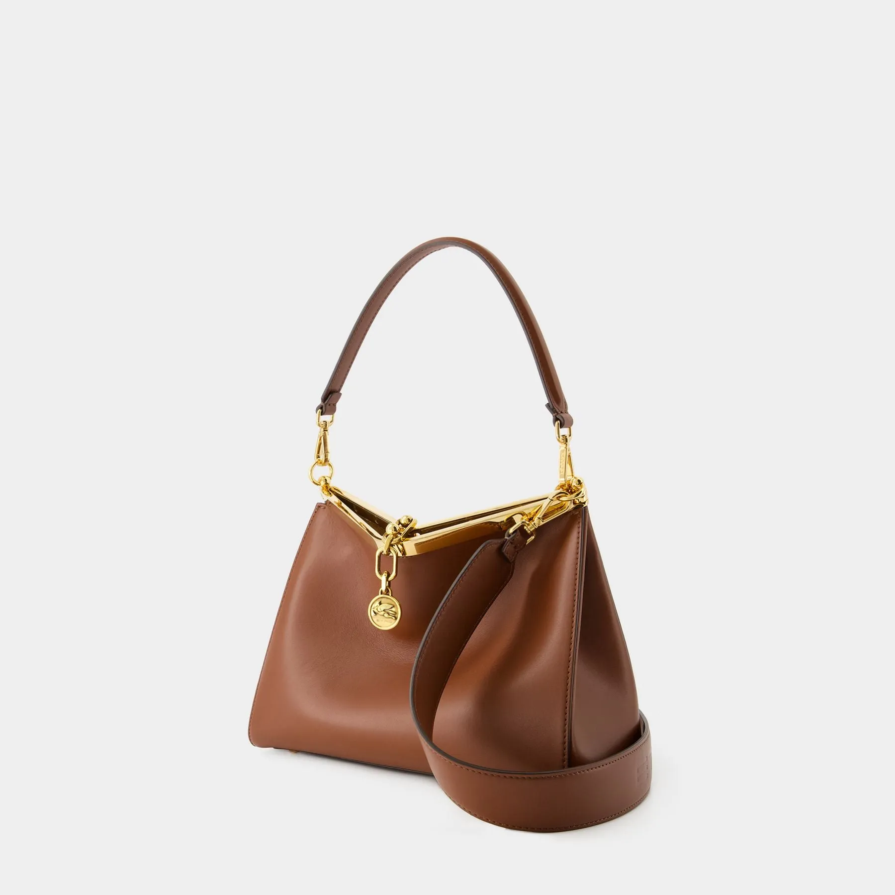 Etro  Pelle Unita Hobo Bag - Etro - Leather - Brown