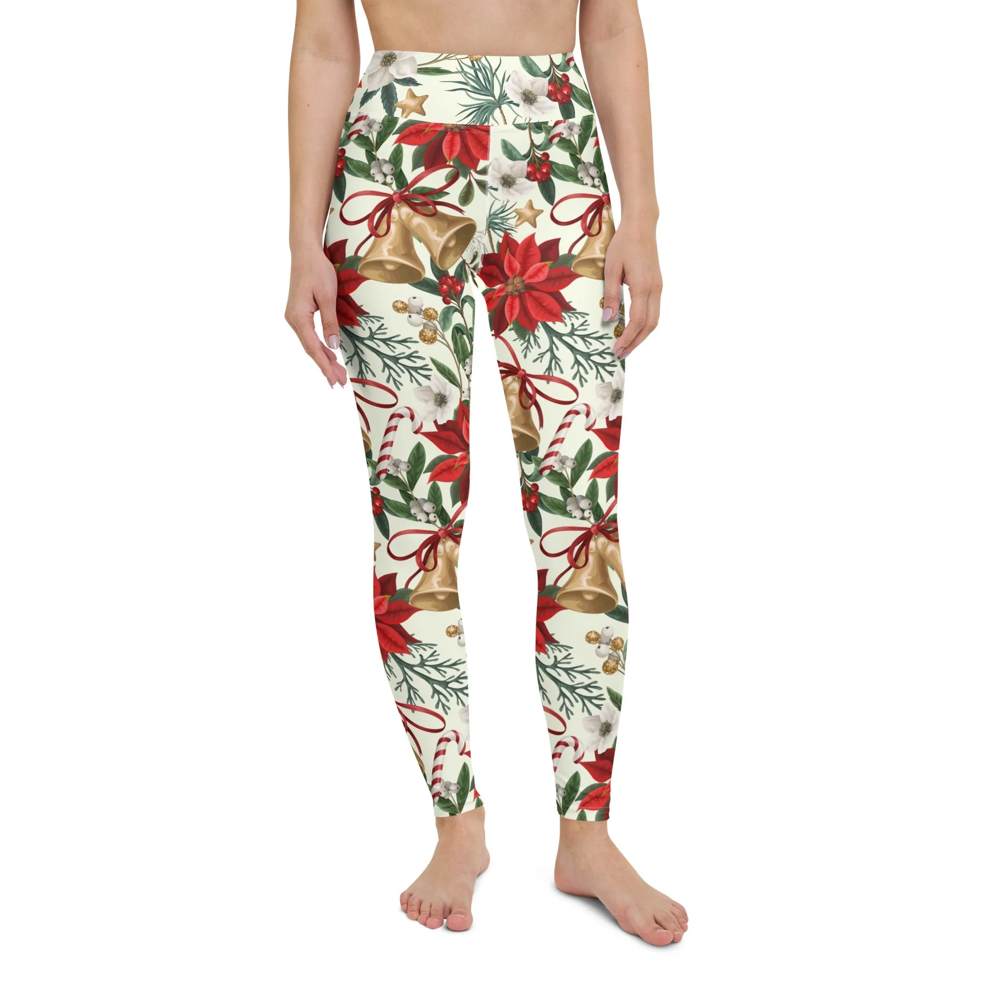 Festive Floral Delight Yoga Leggings