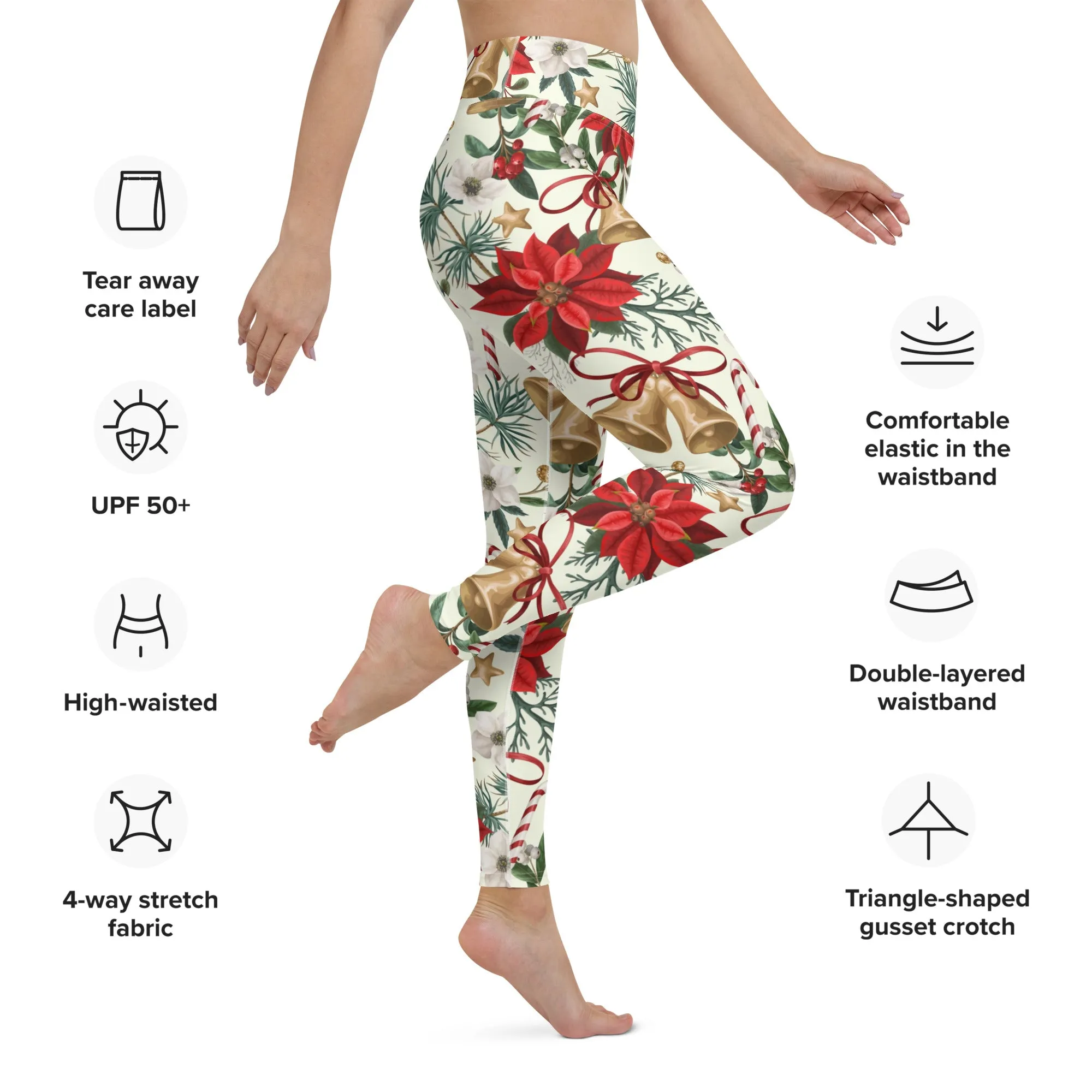 Festive Floral Delight Yoga Leggings