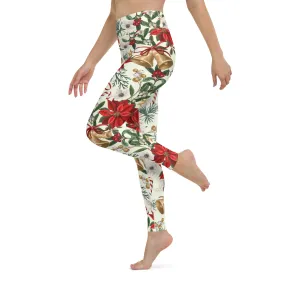 Festive Floral Delight Yoga Leggings