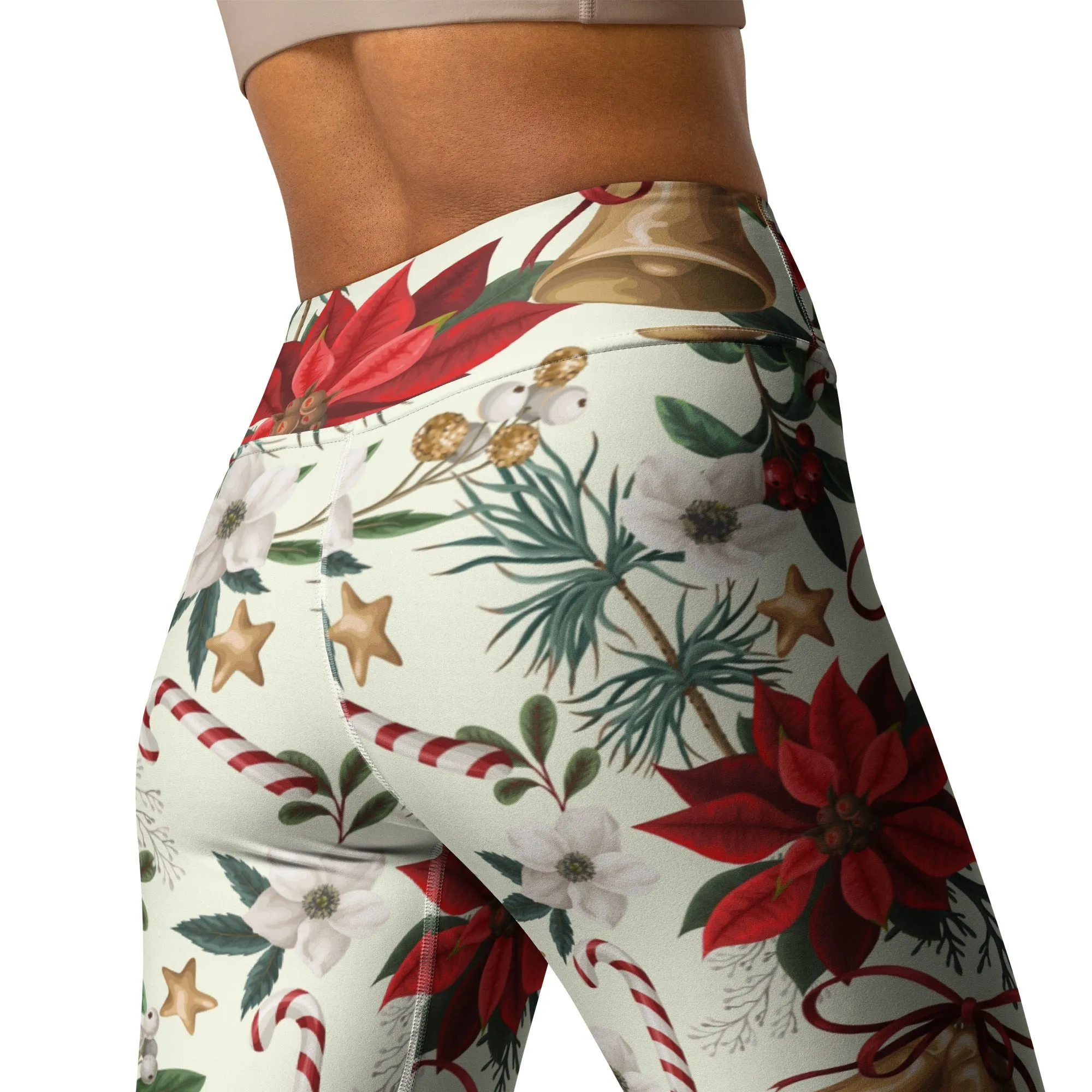 Festive Floral Delight Yoga Leggings