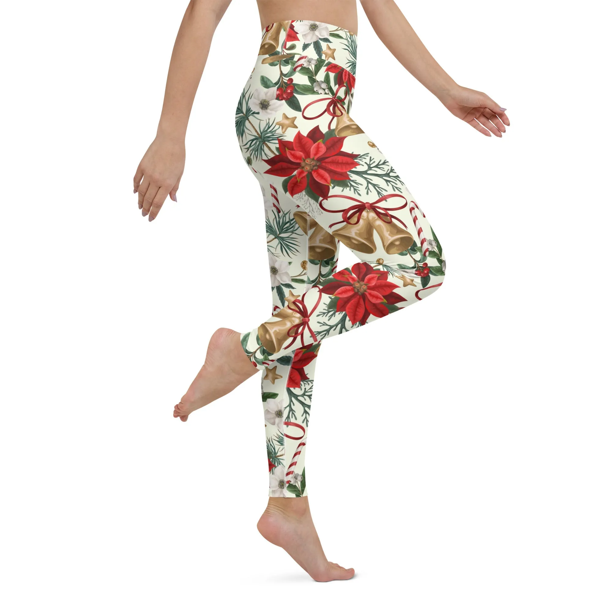 Festive Floral Delight Yoga Leggings