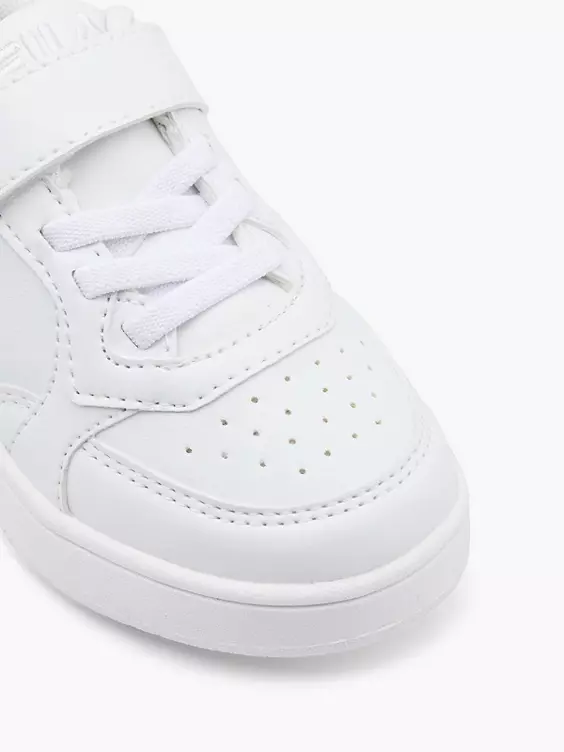 FILA  Infant White Court Velcro Trainers