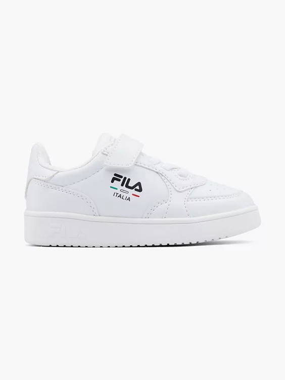 FILA  Infant White Court Velcro Trainers