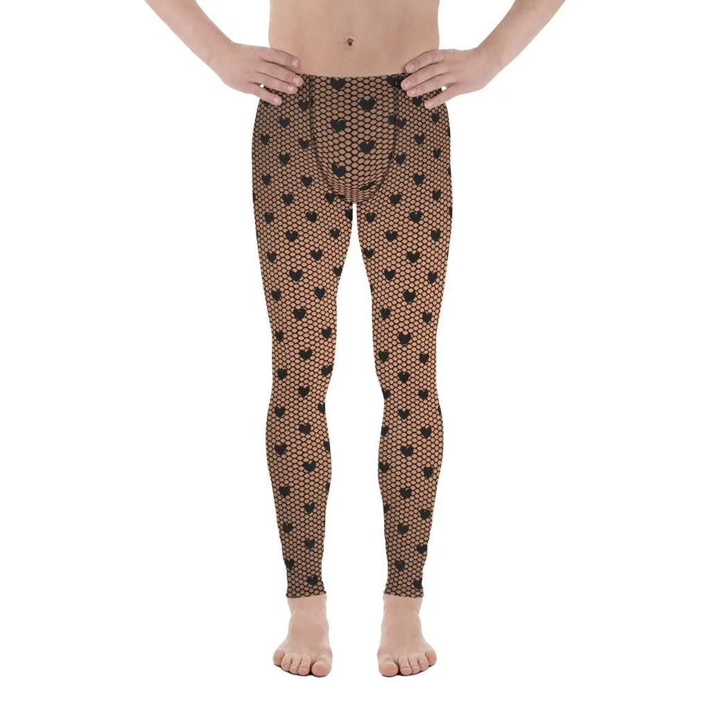 Fishnet Tights Print Men's Leggings