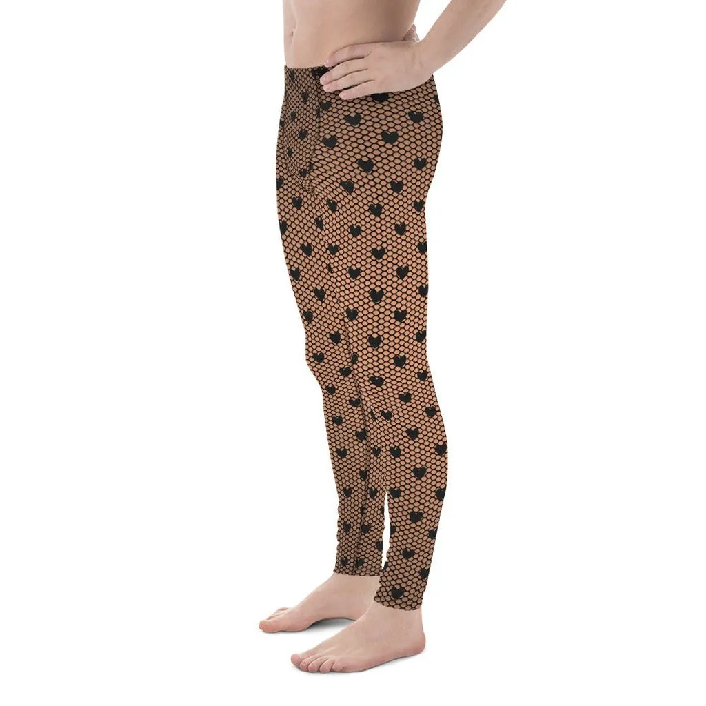 Fishnet Tights Print Men's Leggings