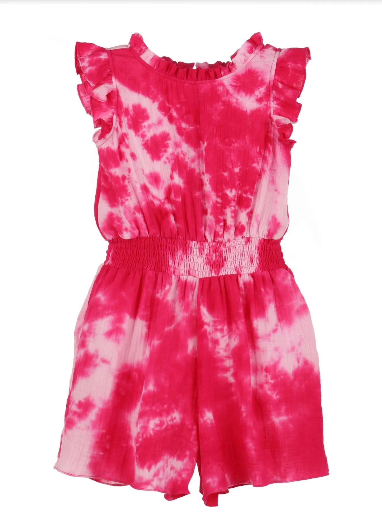 Fuchsia Tie Dye Romper