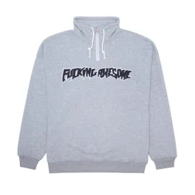 Fucking Awesome FA Quarter Zip Pullover Sweatshirt (Grey Heather)