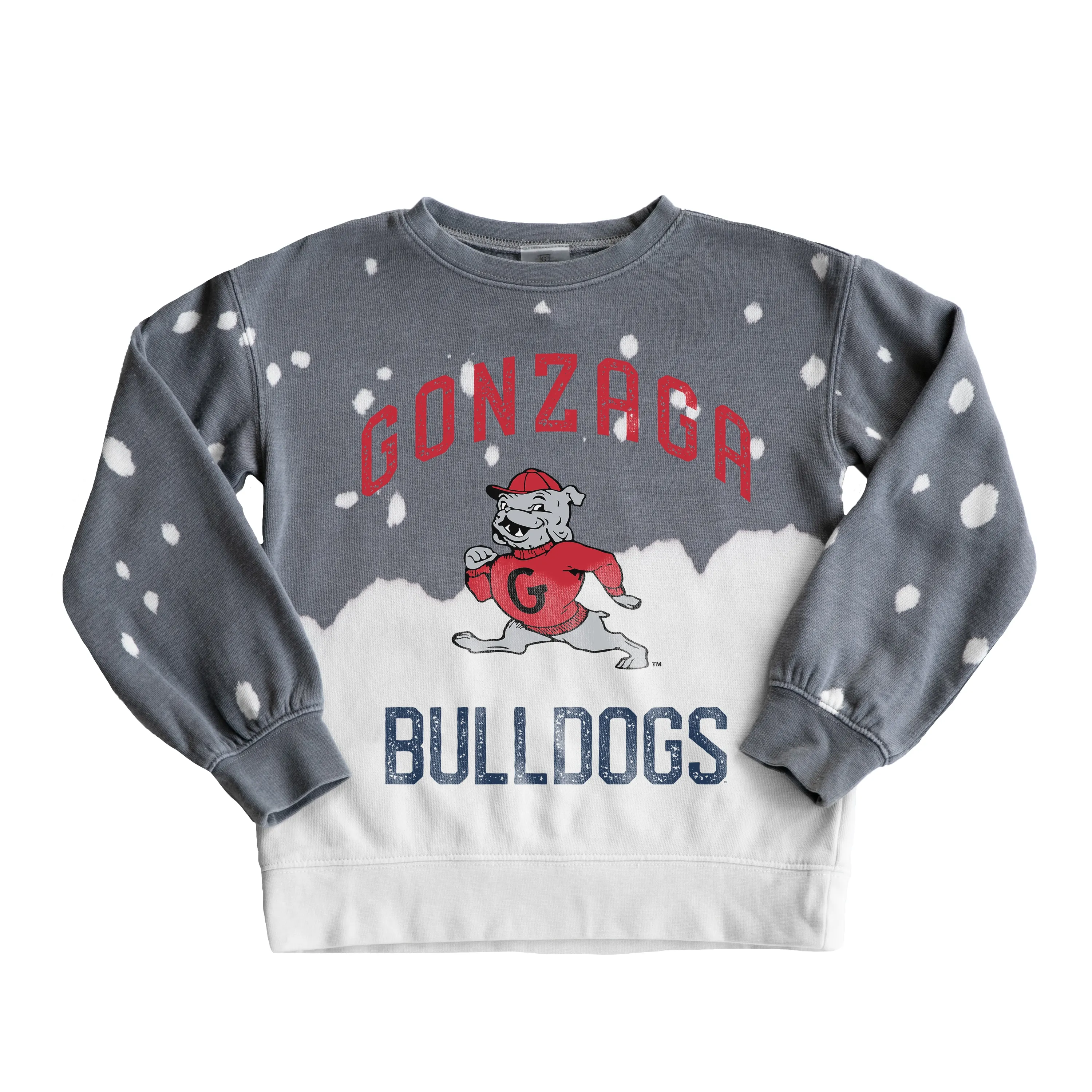 Gameday Couture Gonzaga Bulldogs Girls Youth Gray Faded Pullover Sweatshirt