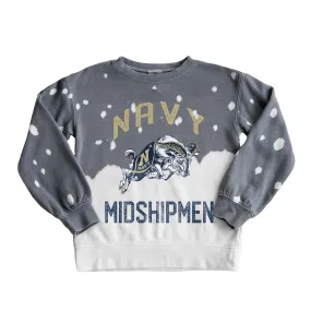 Gameday Couture Navy Midshipmen Girls Youth Gray Faded Pullover Sweatshirt