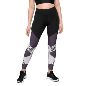 Geometric Animal Print Compression Leggings