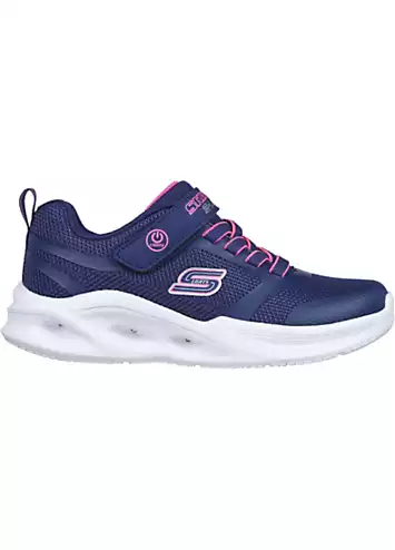 Girls Navy Sola Glow Trainers by Skechers | Look Again