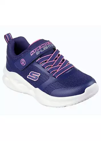 Girls Navy Sola Glow Trainers by Skechers | Look Again