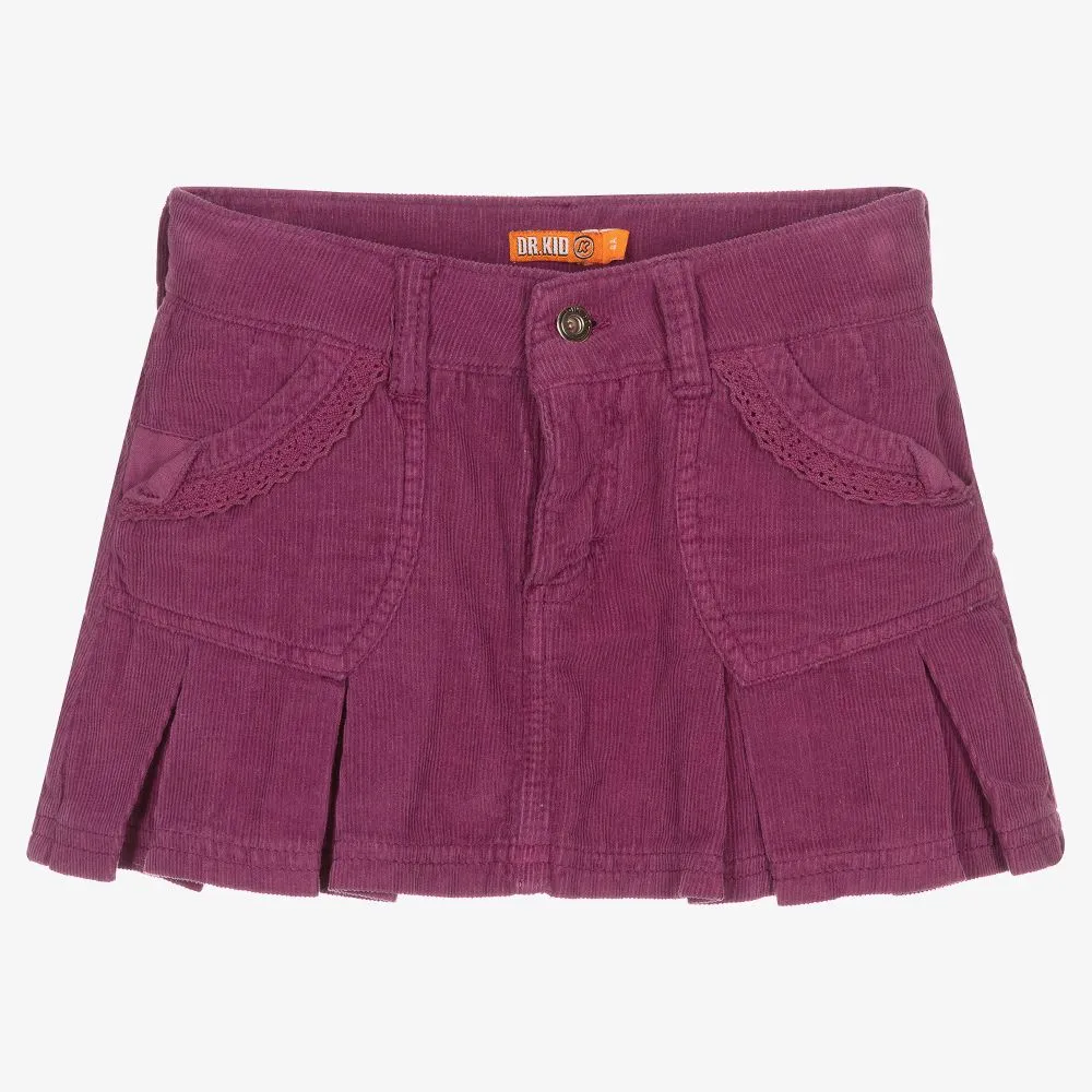 Girls Purple Corduroy Skirt