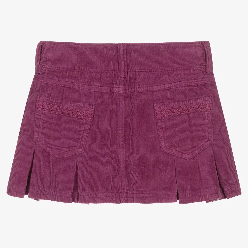 Girls Purple Corduroy Skirt