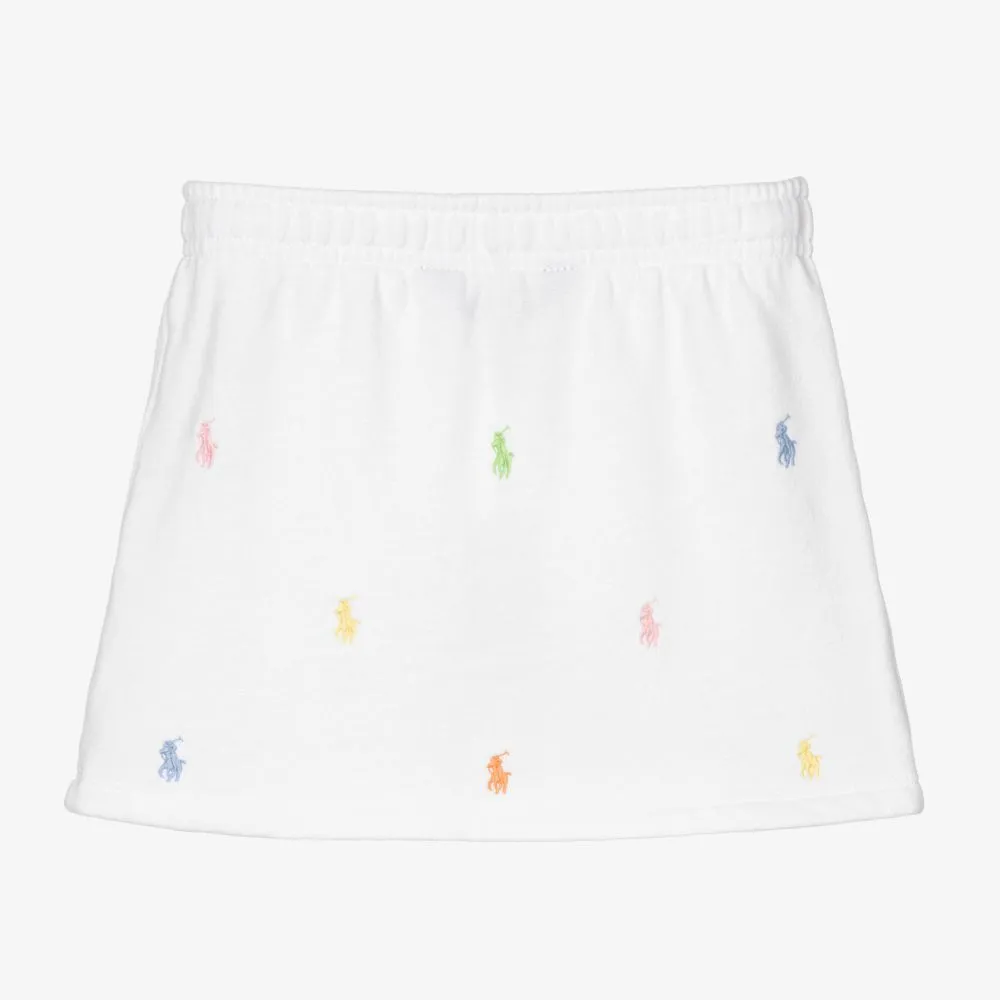 Girls White Jersey Skirt