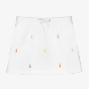 Girls White Jersey Skirt