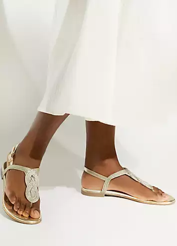 Gold Logics Casual Sandals by Dune London | Look Again