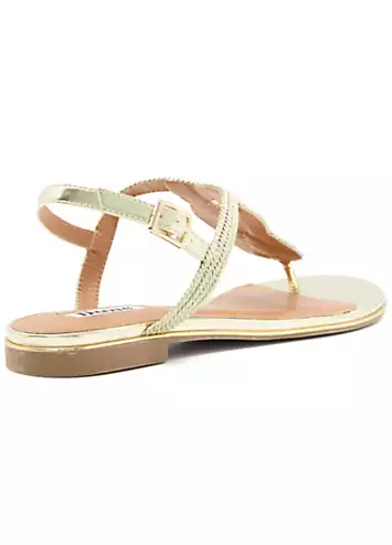 Gold Logics Casual Sandals by Dune London | Look Again