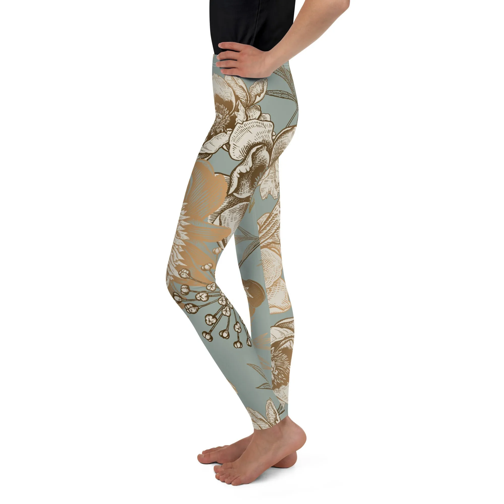 Golden Garden Youth Leggings